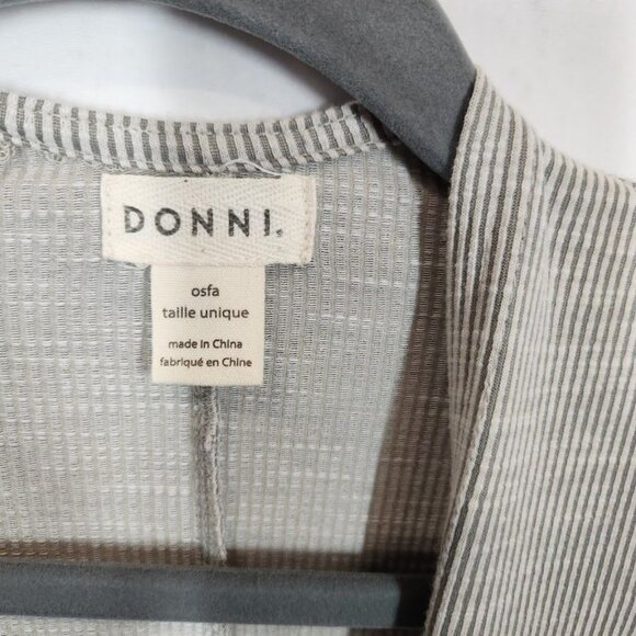 Anthropologie DONNI Ribbed Open Front Cardigan Jacket Duster‎ One Size - Picture 5 of 7